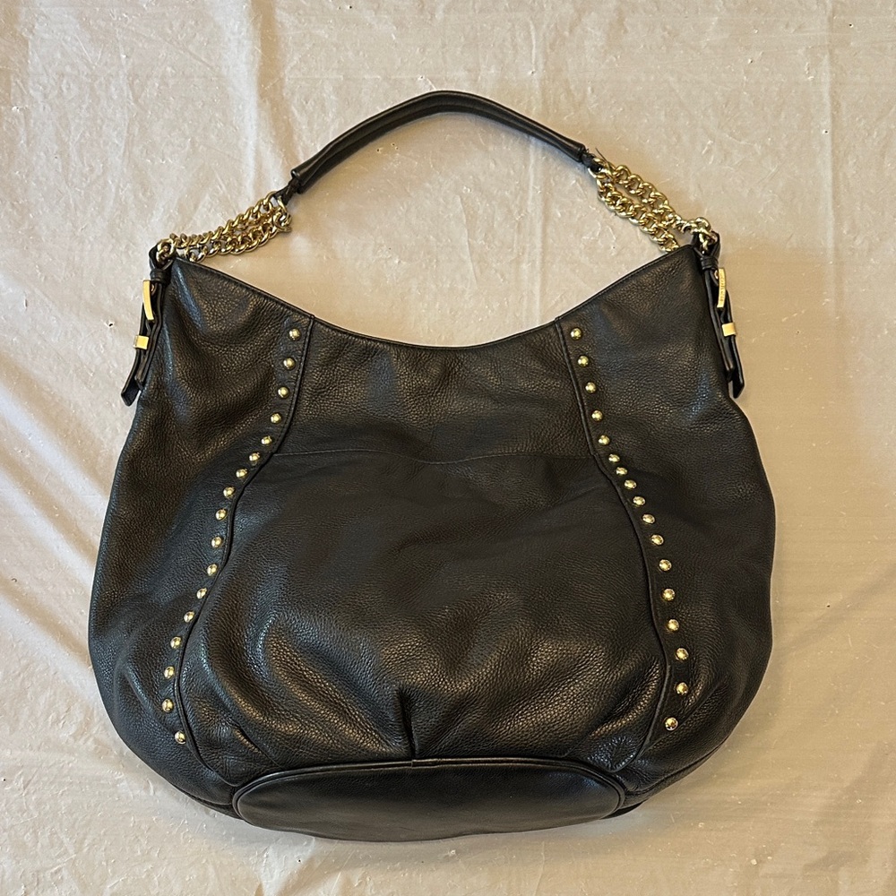 Michael Kors Black Leather Hobo Bag
